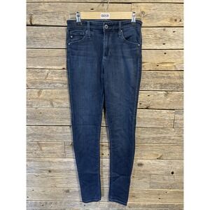 AG Adriano Goldschmied The Farrah Skinny High Rise Jeans Womens 25 Mid Rise Blue